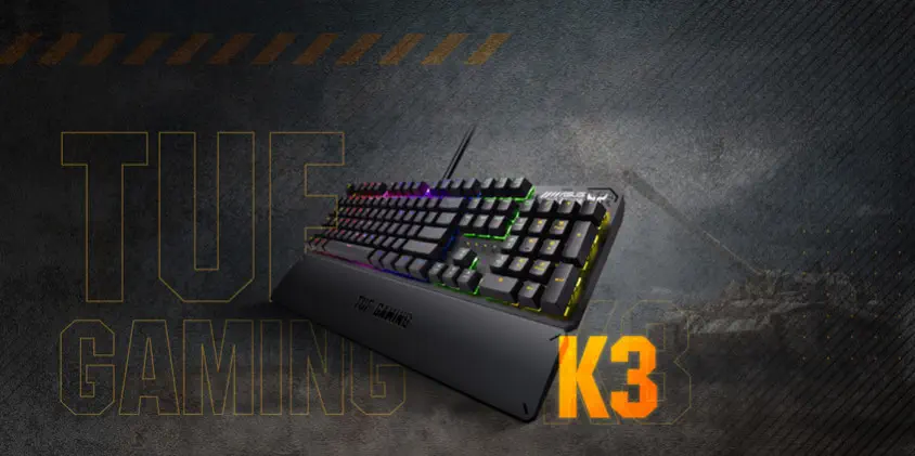 ASUS TUF Gaming K3 Red Switch Mekanik Kablolu Gaming Klavye