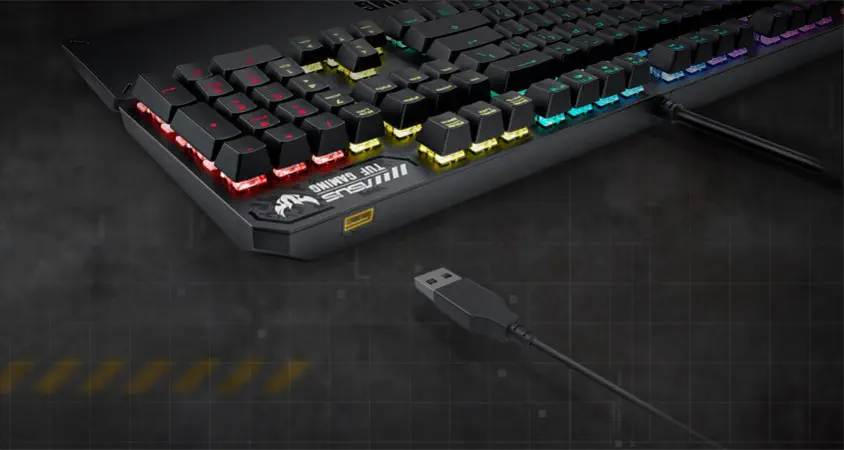 Asus TUF Gaming K3 Red Switch Mekanik Kablolu Gaming Klavye