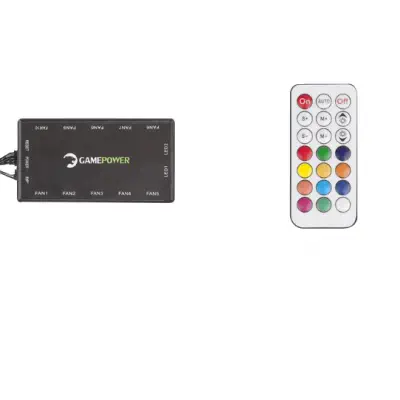 GamePower WARCRY ATX 6 * ARGB Sessiz Fan Temper Cam  Gaming RGB Kontrolcüsü ve Uzaktan Kumanda Beyaz Kasa