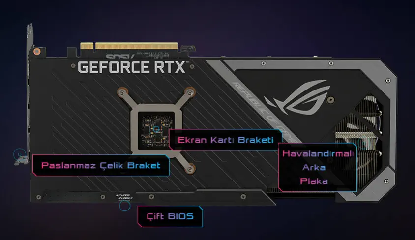 Asus ROG-STRIX-RTX3070-O8G-GAMING Ekran Kartı