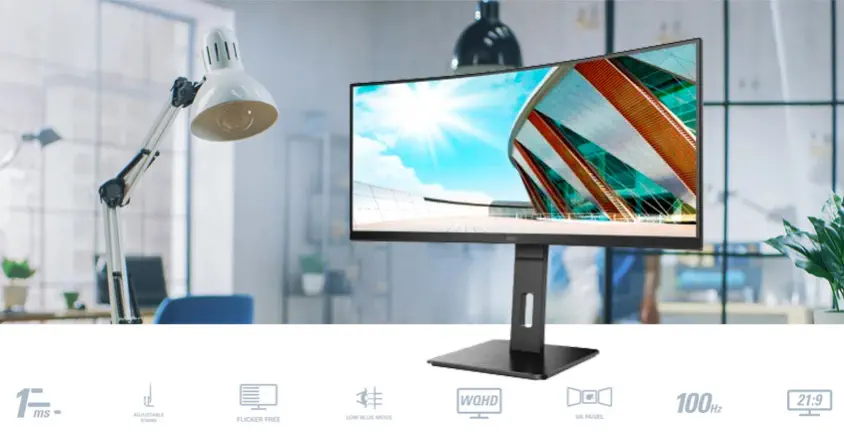 AOC CU34P2A 34″ VA WQHD Curved Monitör