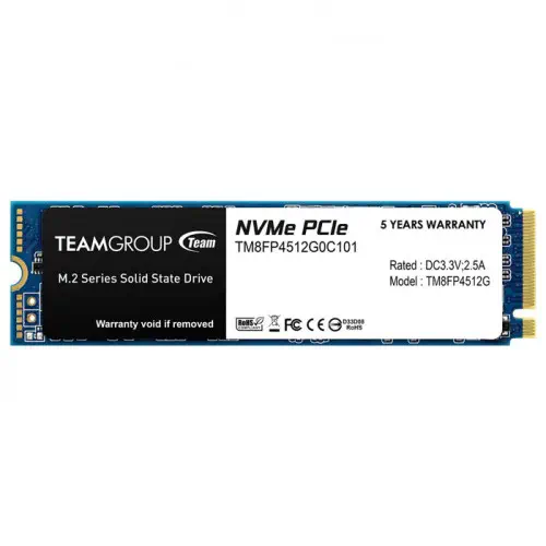 Team MP34 TM8FP4512G0C101 512GB NVMe PCIe M.2 SSD Disk