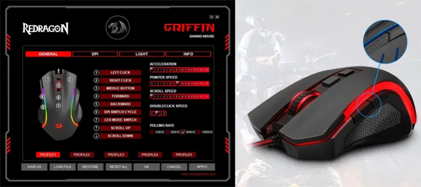 Redragon M607 Griffin Kablolu Gaming Mouse