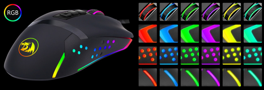 Redragon M712 RGB Octopus Kablolu Gaming Mouse
