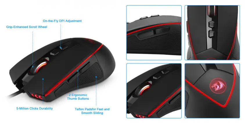 Redragon M909 RGB Emperor Kablolu Gaming Mouse