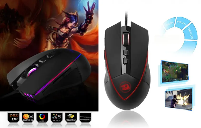 Redragon M909 RGB Emperor Kablolu Gaming Mouse