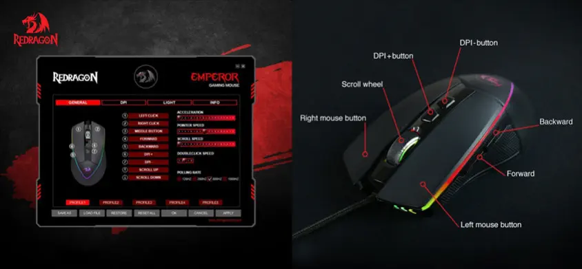 Redragon M909 RGB Emperor Kablolu Gaming Mouse