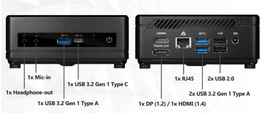 MSI Cubi 5 10M-063EU Siyah Mini PC