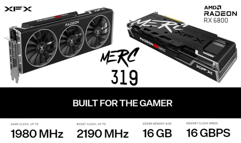 XFX Speedster MERC 319 AMD Radeon RX 6800 RX-68XLATBD9 Gaming Ekran Kartı