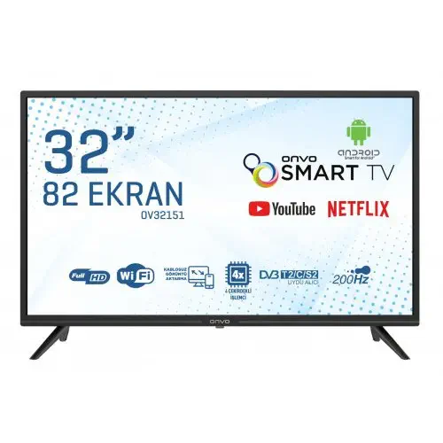 Onvo OV32151 32 inç 82 Ekran HD Android Smart LED TV