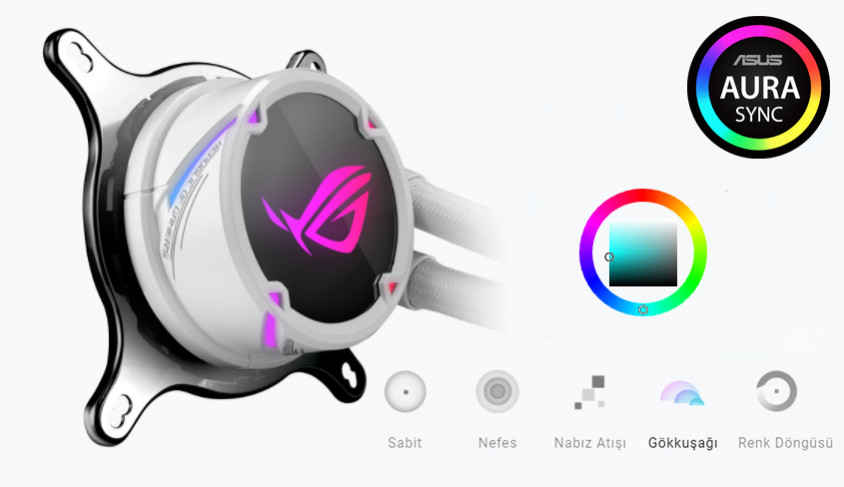 Asus ROG Strix LC 360 RGB White Edition İşlemci Sıvı Soğutucu