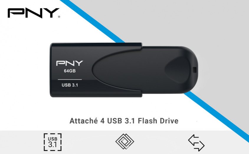 PNY Attache 4 FD64GATT431KK-EF 64GB USB 3.1 Flash Bellek