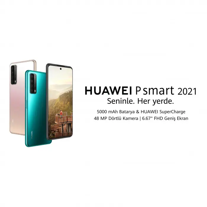 Huawei P Smart 2021 128GB 4GB RAM Siyah Cep Telefonu - Huawei Türkiye Garantili