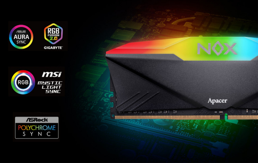 Apacer Nox RGB AH4U08G32C08YNBAA-1 8GB DDR4 3200MHz Gaming Ram