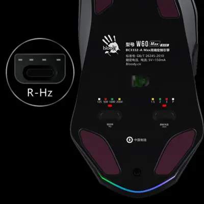 Bloody W60 Max Kablolu Siyah Gaming Mouse
