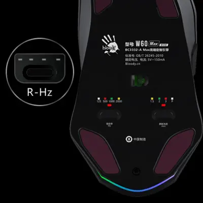 Bloody W60 Max Kablolu Kırmızı Gaming Mouse