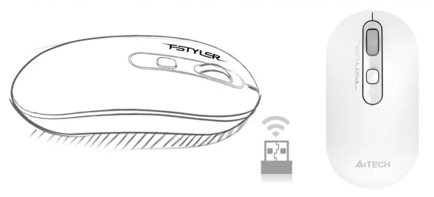 A4 Tech FG20 Beyaz Kablosuz Mouse