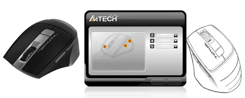 A4 Tech FB35 Gri Kablosuz Mouse