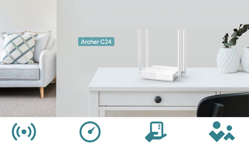 TP-Link Archer C24 Dual Band Kablosuz Router