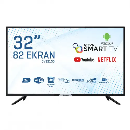 Onvo OV32150 32 inç 82 Ekran HD Android Smart LED TV