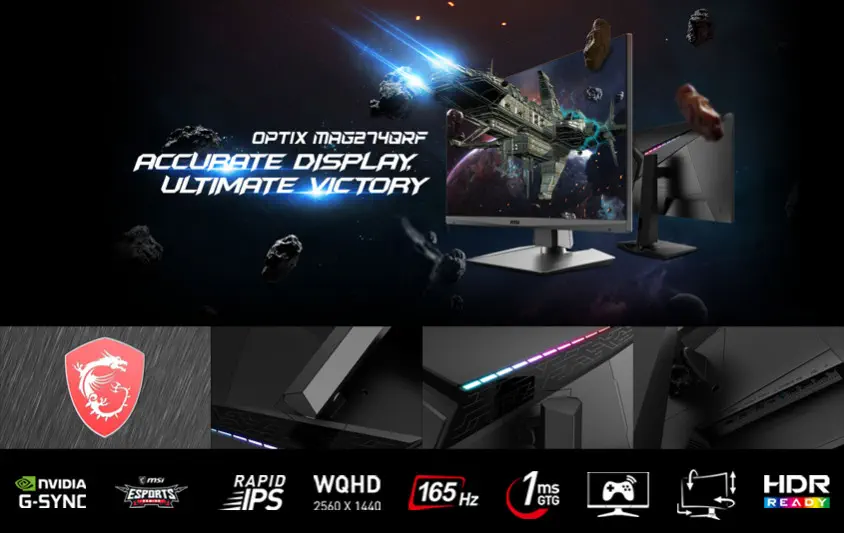 MSI Optix MAG274QRF 27” IPS WQHD Gaming Monitör