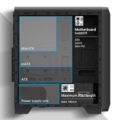 Zalman S2 ATX Mid-Tower Gaming Kasa