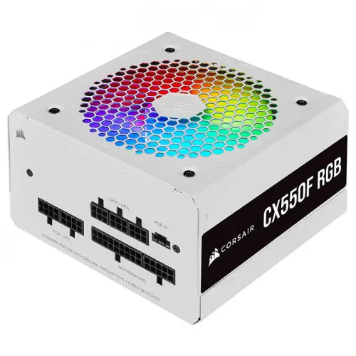 Corsair CX550F RGB White CP-9020225-EU 550W Full Modüler Power Supply