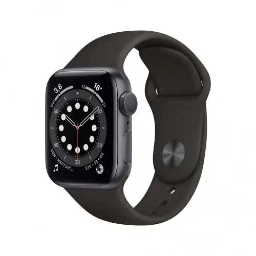 Apple Watch Seri 6 44mm GPS Space Gray Aluminyum Kasa ve Siyah Spor Kordon M00H3TU A incehesap