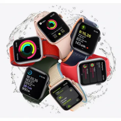 Apple Watch SE GPS 44mm Uzay Grisi Alüminyum Kasa ve Gece Yarısı Spor Kordon MKQ63TU/A 