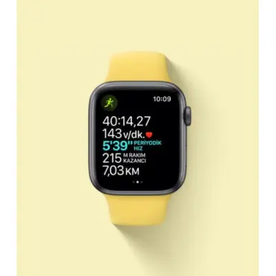 Apple Watch SE GPS 44mm Uzay Grisi Alüminyum Kasa ve Gece Yarısı Spor Kordon MKQ63TU/A 