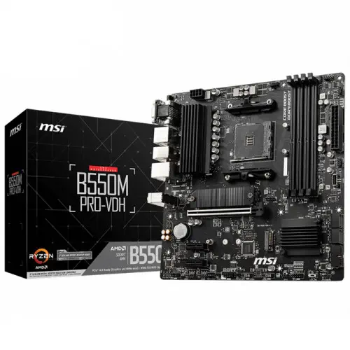 MSI B550M PRO-VDH Soket AM4 DDR4 4400(OC)MHz mATX Gaming Anakart