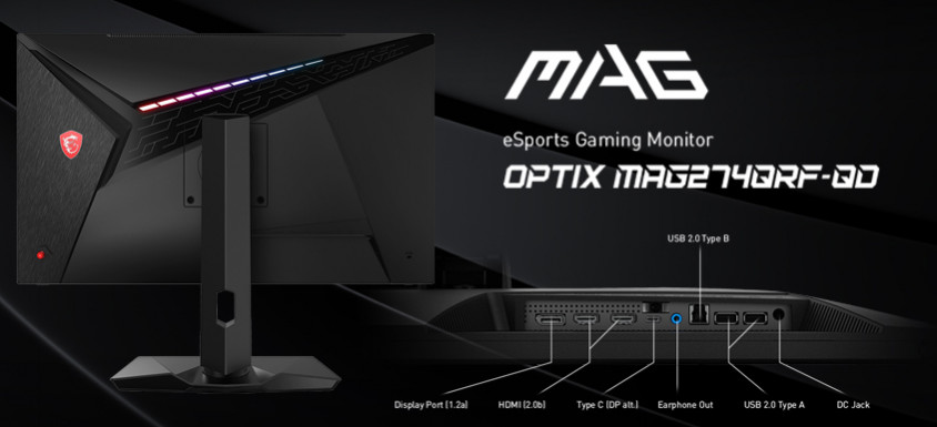 MSI Optix MAG274QRF-QD 27” IPS WQHD Gaming Monitör