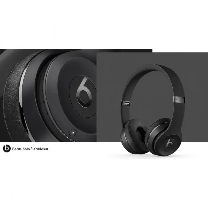 Beats Solo3 Bluetooth Kablosuz Kulaküstü Kulaklık – Parlak Siyah MNEN2EE/A
