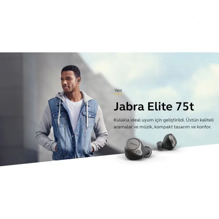 Jabra Elite 75T Kulakiçi Bluetooth Kulaklık Siyah – Distribütör Garantili