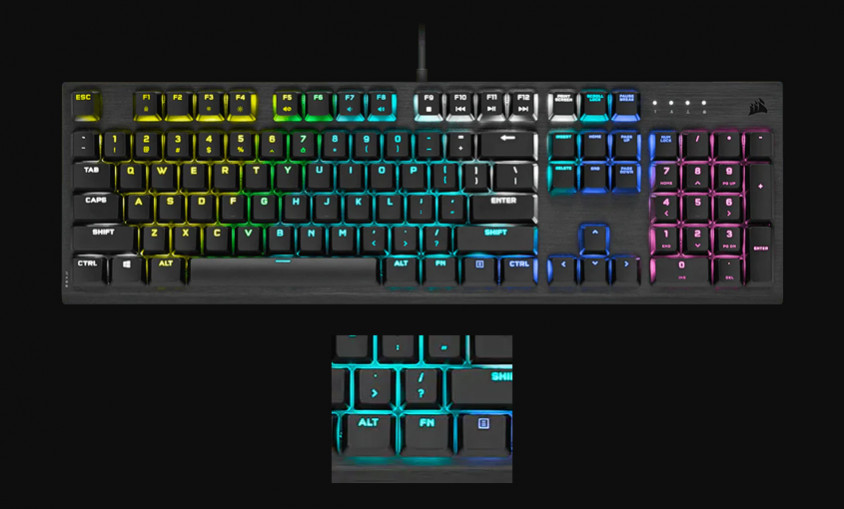 Corsair K60 RGB Pro Cherry Viola CH-910D019-TR Mekanik Kablolu Gaming Klavye