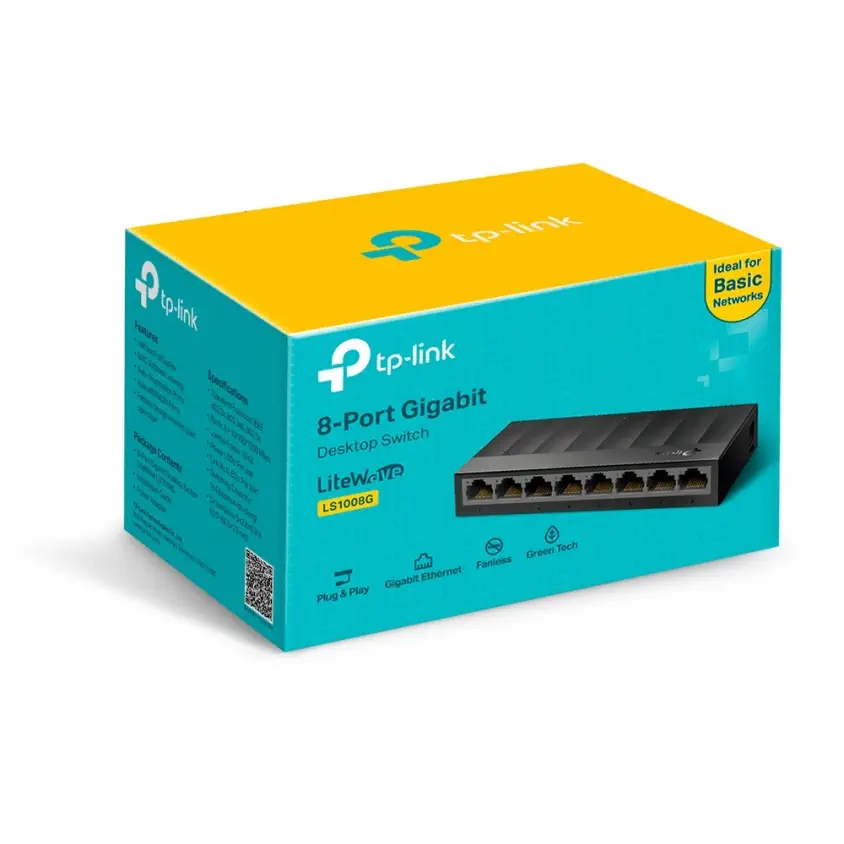 Tp-Link LS1008G 8 Port 10/100/1000 Mbps Yönetilemez Switch