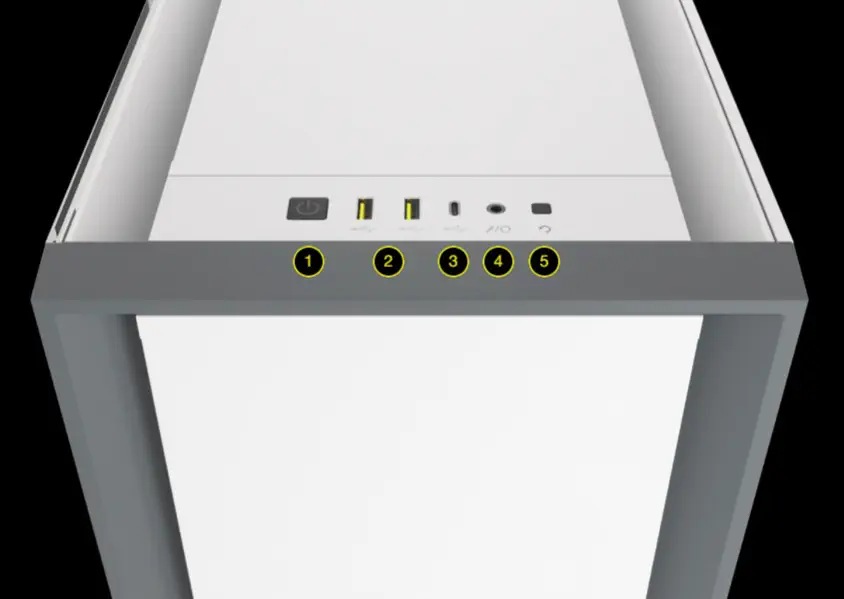 Corsair 5000D CC-9011209-WW Beyaz E-ATX Mid-Tower Gaming Kasa