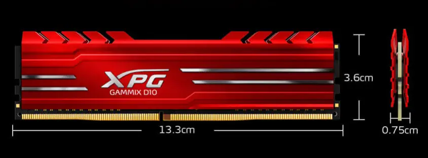 XPG Gammix D10 AX4U3200316G16-SB10 16GB DDR4 3200MHz Siyah Gaming Ram