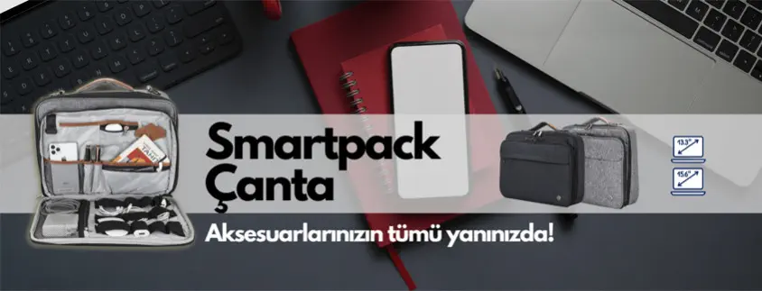 PLM SmartPack 15.6″ Gri Notebook Çantası
