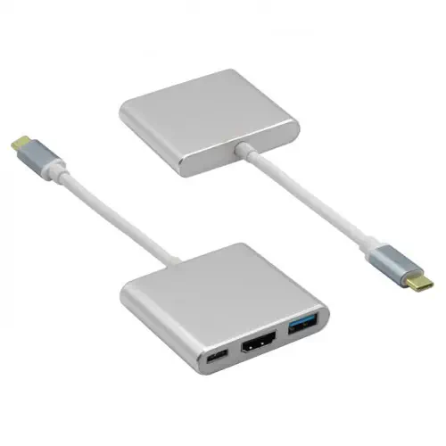 Frisby FA-7656TC Type-C To HDMI + USB 3.0 Adaptör + PD Şarj