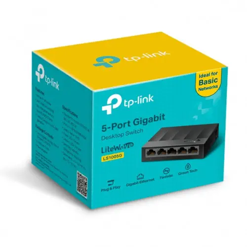 Tp-Link LS1005G 5 Port 10/100/1000 Mbps Yönetilemez Switch 