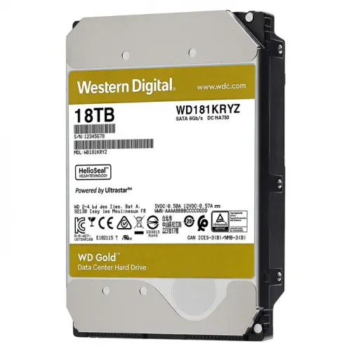 WD Gold WD181KRYZ 18TB 3.5″ SATA3 Harddisk