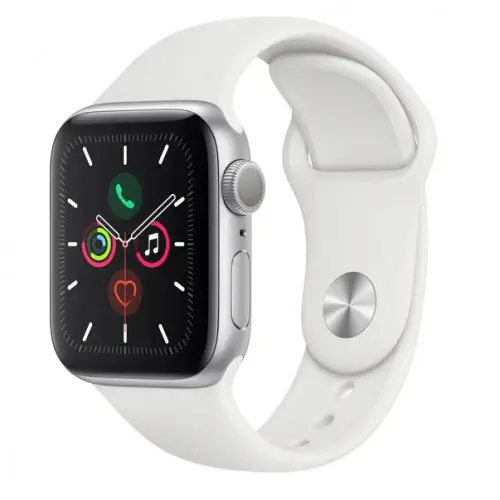 Apple Watch Seri 5 40mm GPS Silver Alüminyum Kasa ve Beyaz Spor Kordon MWV62TU/A