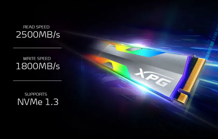 XPG Spectrix S20G AS20G-500G-C 500GB RGB NVMe PCIe M.2 SSD Disk