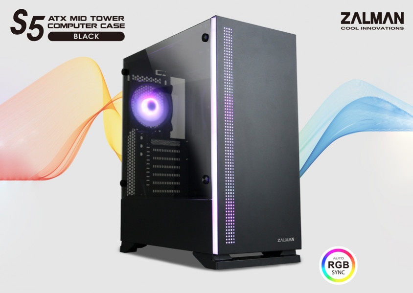 Zalman S5 Black ATX Mid-Tower Gaming Kasa
