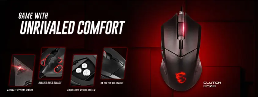 MSI Clutch GM08 Kablolu Gaming Mouse