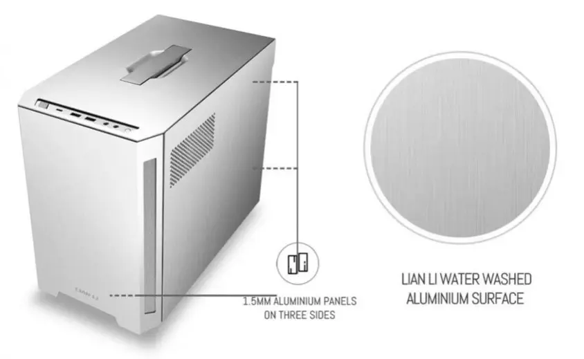 Lian Li TU150W Siyah Mini-Tower Mini-ITX Cube Gaming (Oyuncu) Kasa