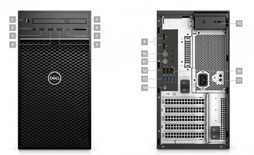 Dell WS 3640 Intel Xeon W-1270 16GB 1TB 512GB SSD RTX 4000 Windows10 İş İstasyonu 