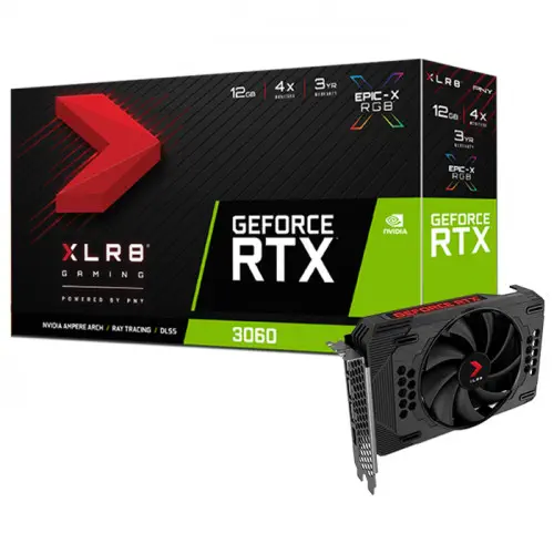 PNY GeForce RTX 3060 12GB XLR8 Gaming Revel Epic-X RGB Single Fan Gaming Ekran Kartı