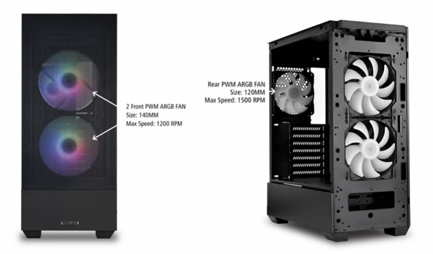 Lian Li Lancool 205 Mesh Black ATX Mid-Tower Gaming Kasa